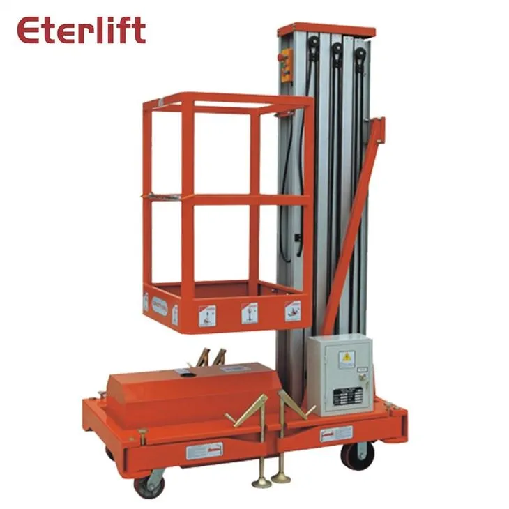 高所作業車シングルマストアルミニウムリフトテーブル