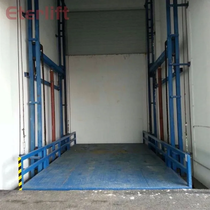 A Fully Loaded Slow-moving Freight Elevator