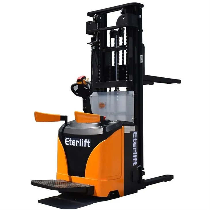 Electric Stacker Truck With Rider Platform